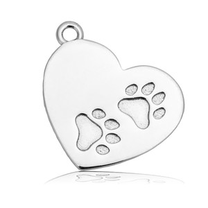 Lepidolite Quartz Gemstone Bracelet with Paws of Love Sterling Silver Charm