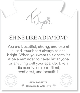 Madagascar Quartz Gemstone Bracelet with Shine Like A Diamond Sterling Silver Charm