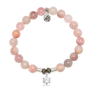 Madagascar Quartz Gemstone Bracelet with Shine Like A Diamond Sterling Silver Charm