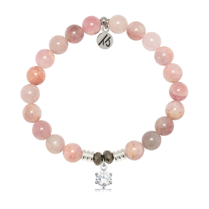 Madagascar Quartz Gemstone Bracelet with Shine Like A Diamond Sterling Silver Charm
