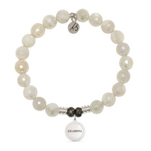 Load image into Gallery viewer, Moonstone Gemstone Bracelet with Endless Love Grandma Sterling Silver Charm
