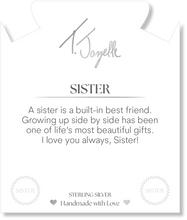 Load image into Gallery viewer, Moonstone Gemstone Bracelet with Endless Love Sister Sterling Silver Charm
