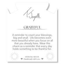 Load image into Gallery viewer, Moonstone Gemstone Bracelet with Grateful Sterling Silver Charm
