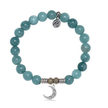 Load image into Gallery viewer, Mountain Jade Gemstone Bracelet with Friendship Stars Sterling Silver Charm
