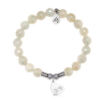 Load image into Gallery viewer, Paws of Love Charm with Moonstone Gemstone Bracelet
