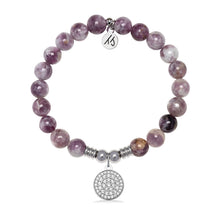 Load image into Gallery viewer, Positivity Charm with Lepidolite Quartz Gemstone Bracelet

