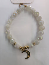 Load image into Gallery viewer, Gold Collection - Moonstone Stone Bracelet with Friendship Stars Gold Charm
