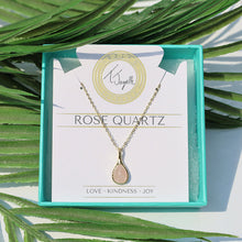 Load image into Gallery viewer, Gemstone Collection: Rose Quartz Stone Charm Necklace
