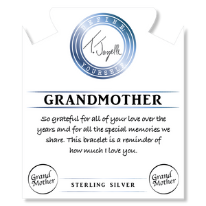 Royal Jade Stone Bracelet with Grandmother Endless Love Sterling Silver Charm