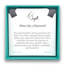 Load image into Gallery viewer, Shine Like a Diamond Charm with Aqua Agate Gemstone Bracelet
