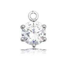 Load image into Gallery viewer, Shine Like a Diamond Charm with Navy Agate Gemstone Bracelet
