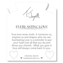 Load image into Gallery viewer, White Natural Agate Gemstone Bracelet with Everlasting Love Sterling Silver Charm
