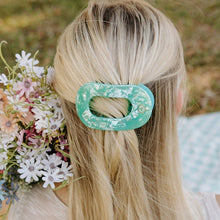 Load image into Gallery viewer, Spring Splash Medium Flat Round Hair Clip
