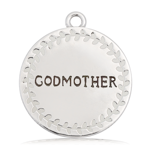 Storm Agate Gemstone Bracelet with Endless Love Godmother Sterling Silver Charm