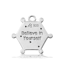 Load image into Gallery viewer, Storm Agate Stone Bracelet with Believe in Yourself Sterling Silver Charm
