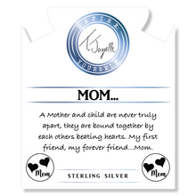 Load image into Gallery viewer, Storm Agate Gemstone Bracelet with Mom Hearts Sterling Silver Charm
