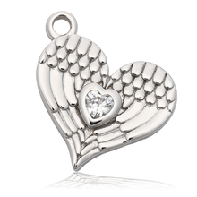 Load image into Gallery viewer, Strawberry Quartz Gemstone Bracelet with Angel Love Sterling Silver Charm
