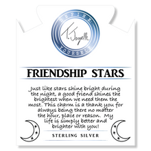 Load image into Gallery viewer, Sunset Quartz Gemstone Bracelet with Friendship Stars Sterling Silver Charm
