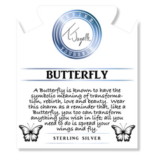 Load image into Gallery viewer, Super 7 Stone Bracelet with Butterfly Sterling Silver Charm
