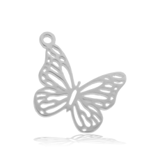 Load image into Gallery viewer, Super 7 Stone Bracelet with Butterfly Sterling Silver Charm

