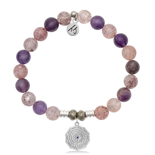 Super 7 Stone Bracelet with Healing Sterling Silver Charm