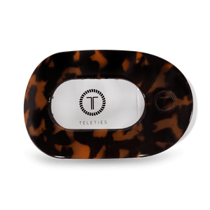 Tortoise Large Flat Round Hair Clip