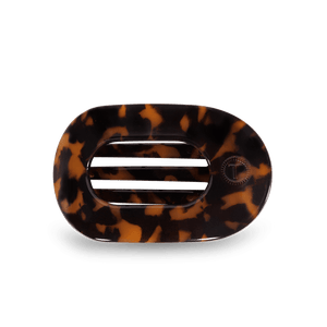 Tortoise Medium Flat Round Hair Clip