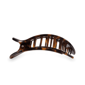 Tortoise Medium Flat Round Hair Clip