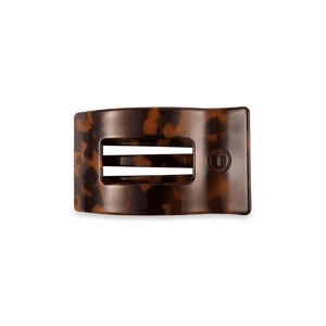 Tortoise Small Flat Rectangle Hair Clip