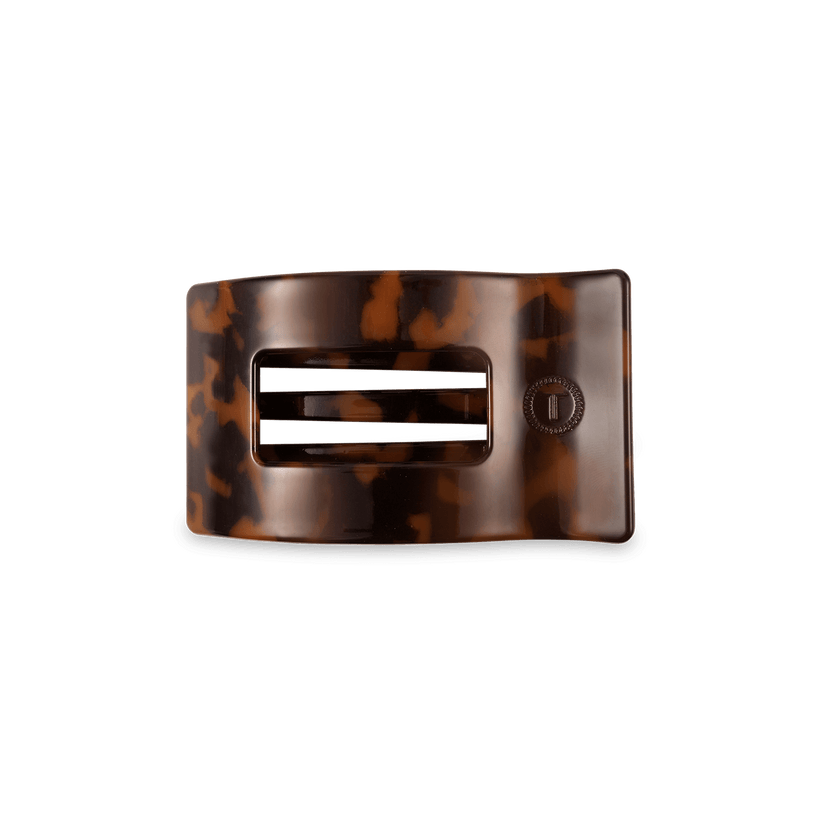Tortoise Small Flat Rectangle Hair Clip