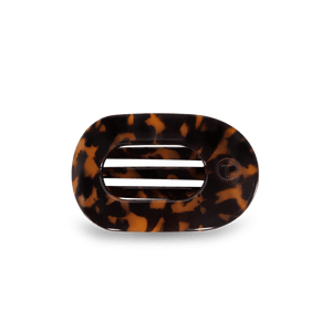 Tortoise Small Flat Round Hair Clip