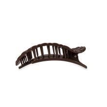 Load image into Gallery viewer, Truly Taupe Quilted Medium Flat Round Hair Clip
