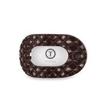 Load image into Gallery viewer, Truly Taupe Quilted Medium Flat Round Hair Clip
