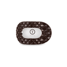 Load image into Gallery viewer, Truly Taupe Quilted Small Flat Round Hair Clip
