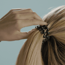 Load image into Gallery viewer, Washed Denim Large Hair Ties Set of 3
