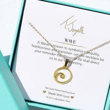 Load image into Gallery viewer, Wave Gold Charm Necklace
