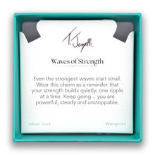 Load image into Gallery viewer, Waves of Strength Charm with Blue Turquoise Gemstone Bracelet
