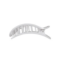 Load image into Gallery viewer, White Polka Dot Party Medium Flat Round Hair Clip
