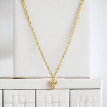 Load image into Gallery viewer, Mini Cross Necklace - Gold

