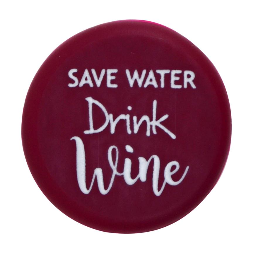 Save Water, Drink Wine - Burgundy - Single Wine Cap