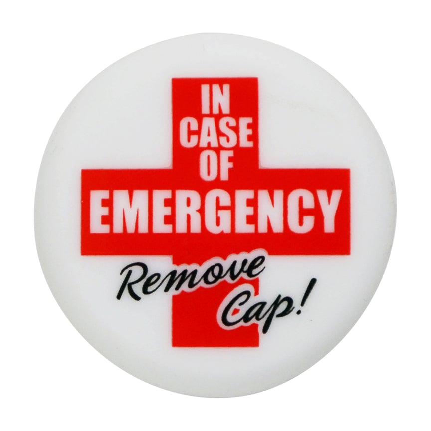 In Case of Emergency Remove Cap - White - Single Wine Cap