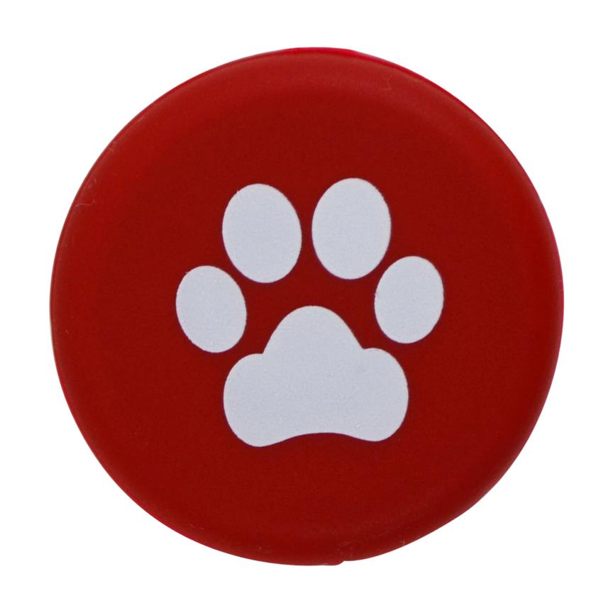 Paw Print - Red - Single Wine Cap