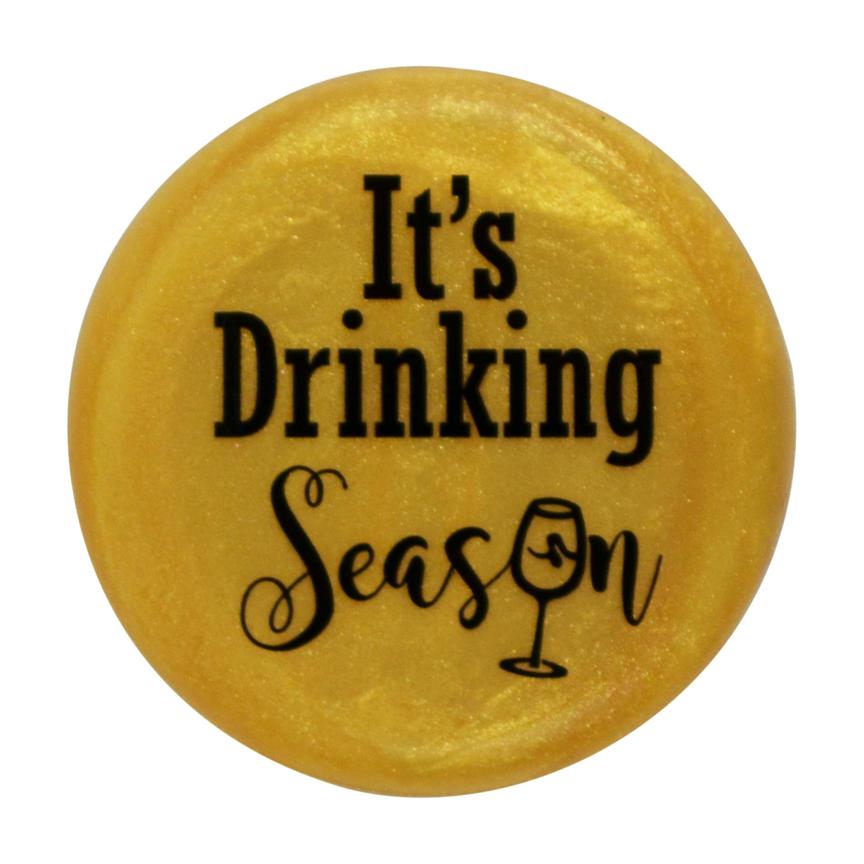 It's Drinking Season - Gold - Single Wine Cap