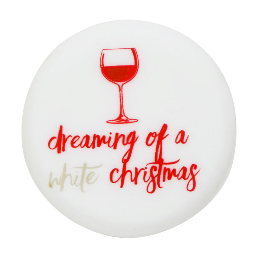 Dreaming of a White Christmas - White - Single Wine Cap