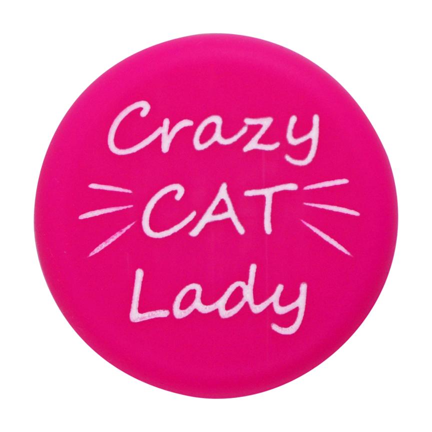 Crazy Cat Lady - Pink - Single Wine Cap