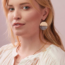 Load image into Gallery viewer, Stone Full Moon Earring - Howlite/Silver
