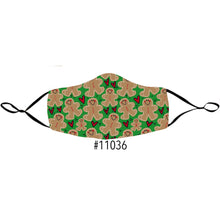 Load image into Gallery viewer, Gingerbread Reusable Fabric Face Mask

