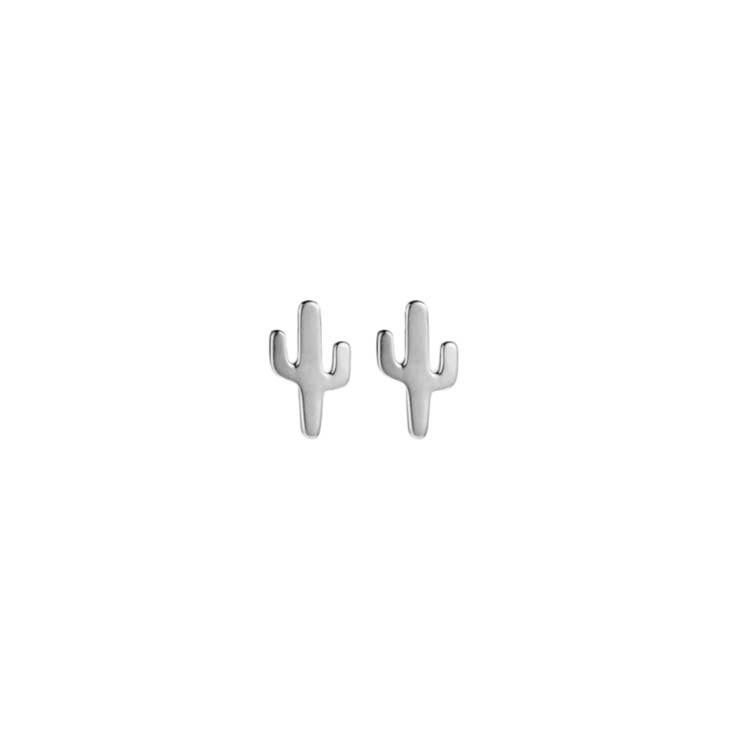 Mini Cactus Stud Earrings - 925 Sterling Silver