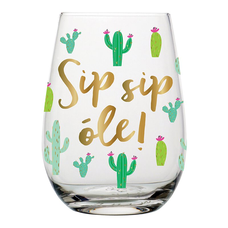 cactus wine glass Stemless Wine Glass