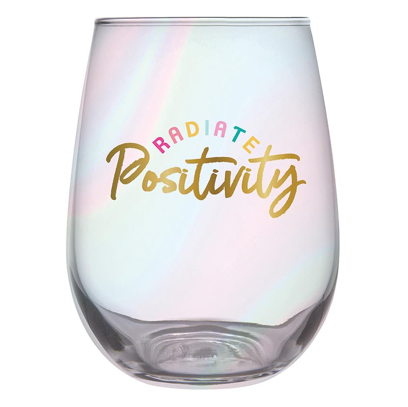 Stemless Wine Glass - Radiate Positivity